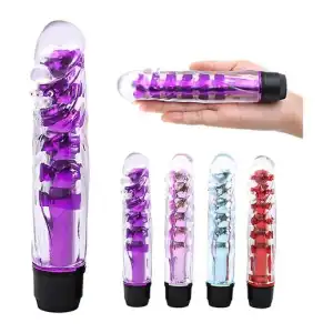 Vibrador de Silicona texturizada morado miniatura 2